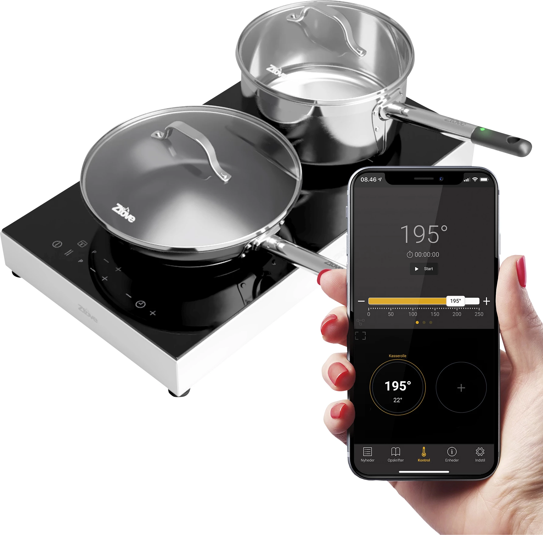 Ztove Duo Pro kogeplade med 2 zoner