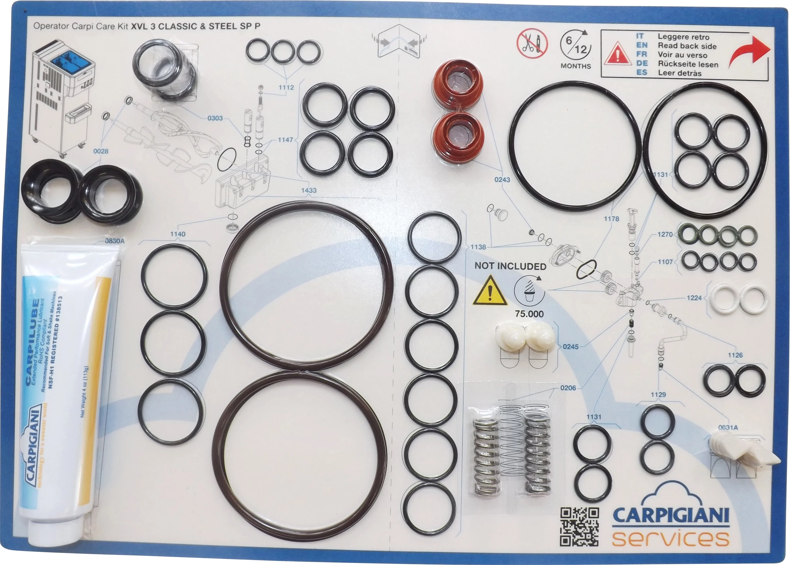 Carpigiani Carekit til XVL 3 Classic og Steel SP/P