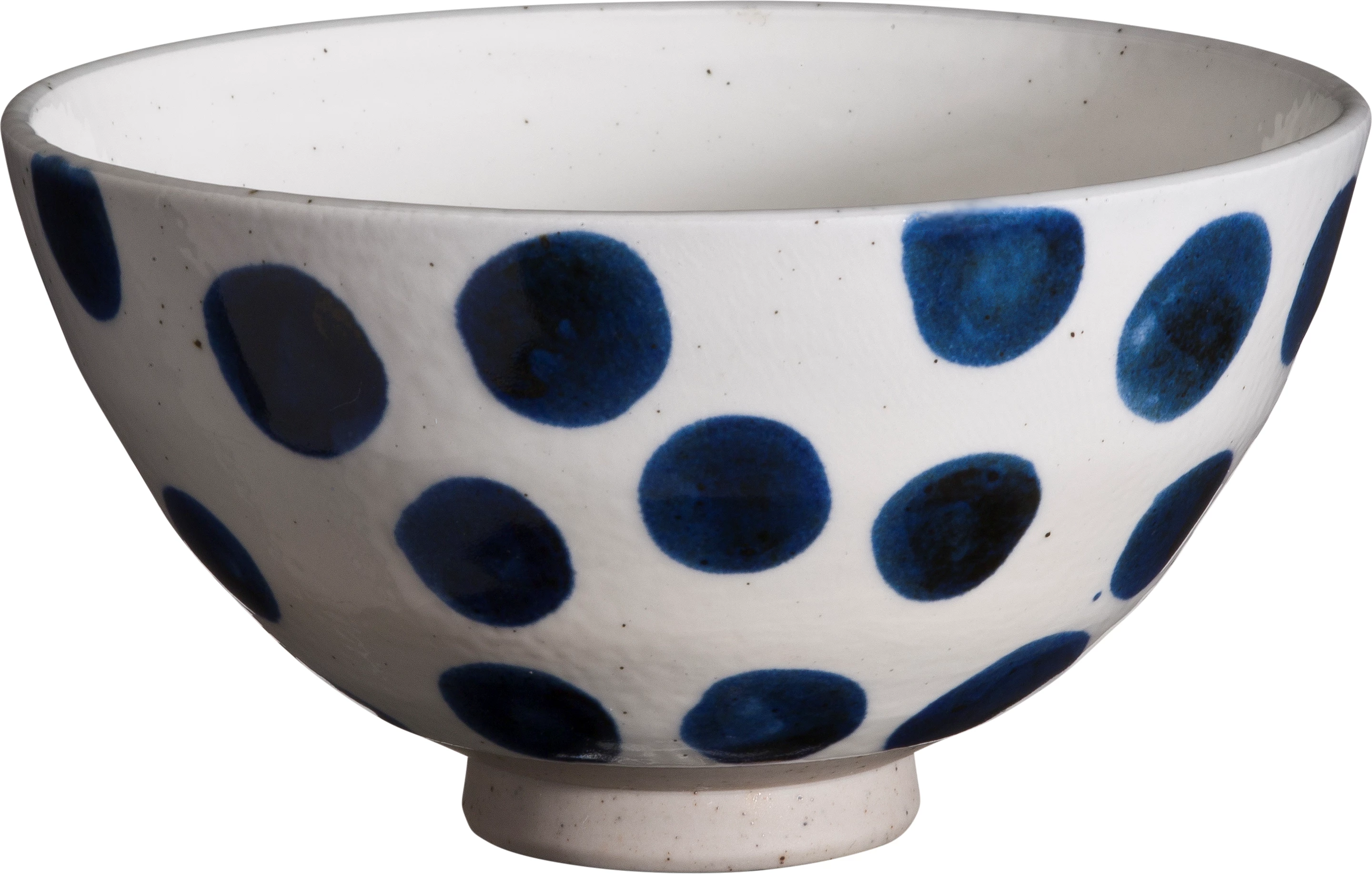 Bowls skål, blå prikker, 20 cl, ø11,5 cm