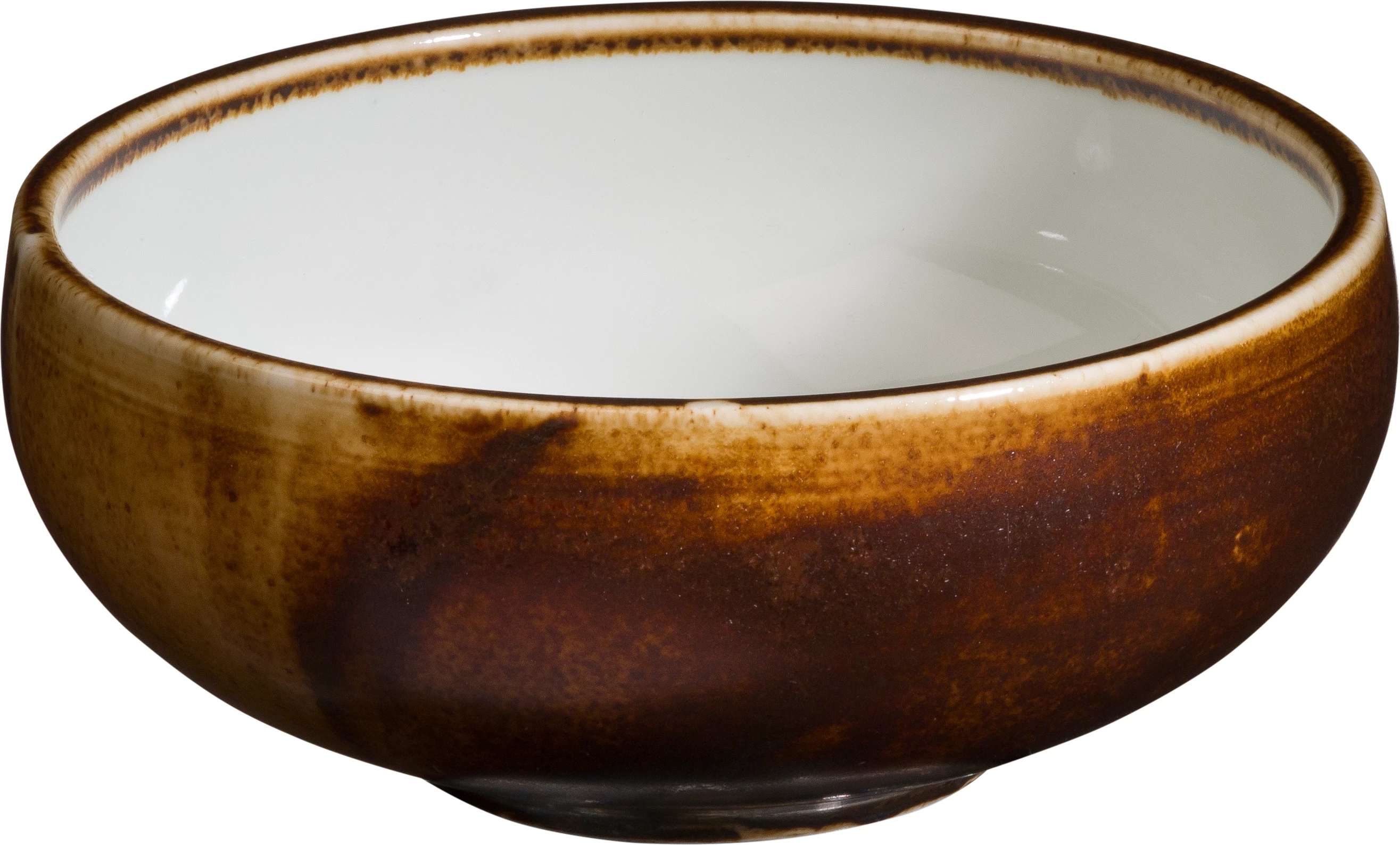 Saga skål, hvid/brun, 50 cl, ø15 cm