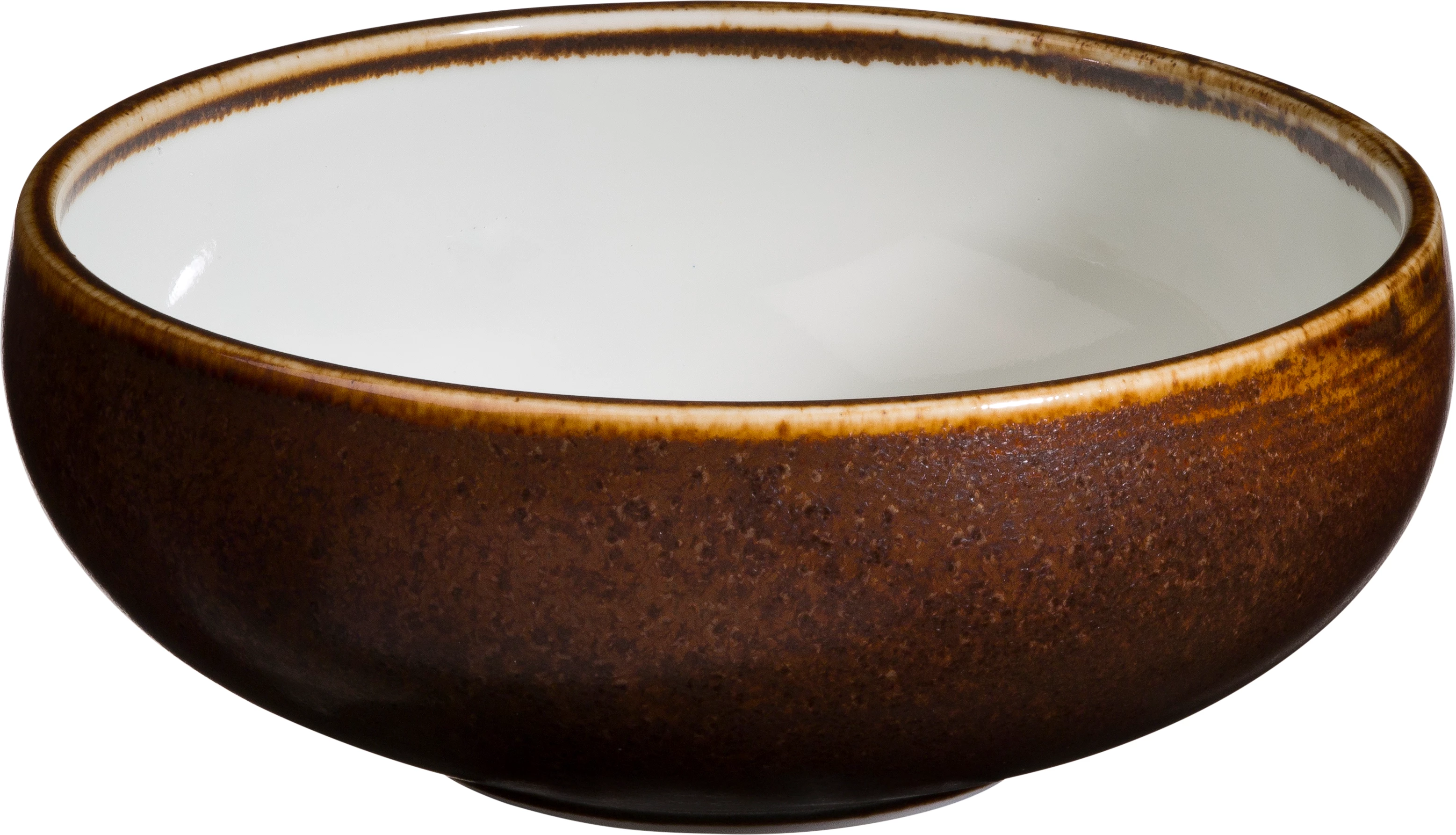 Saga skål, hvid/brun, 60 cl, ø18 cm