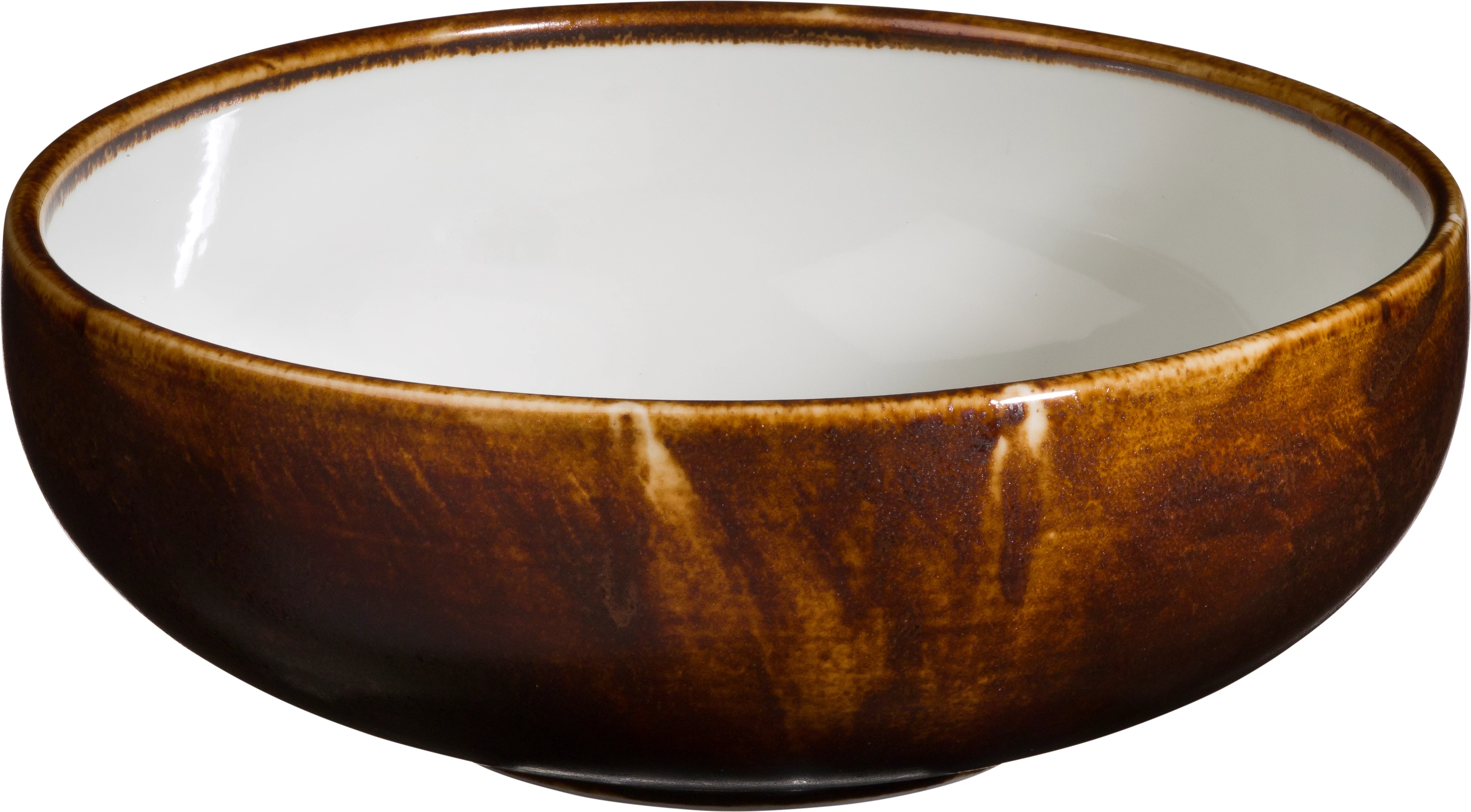 Saga skål, hvid/brun, 80 cl, ø20,5 cm
