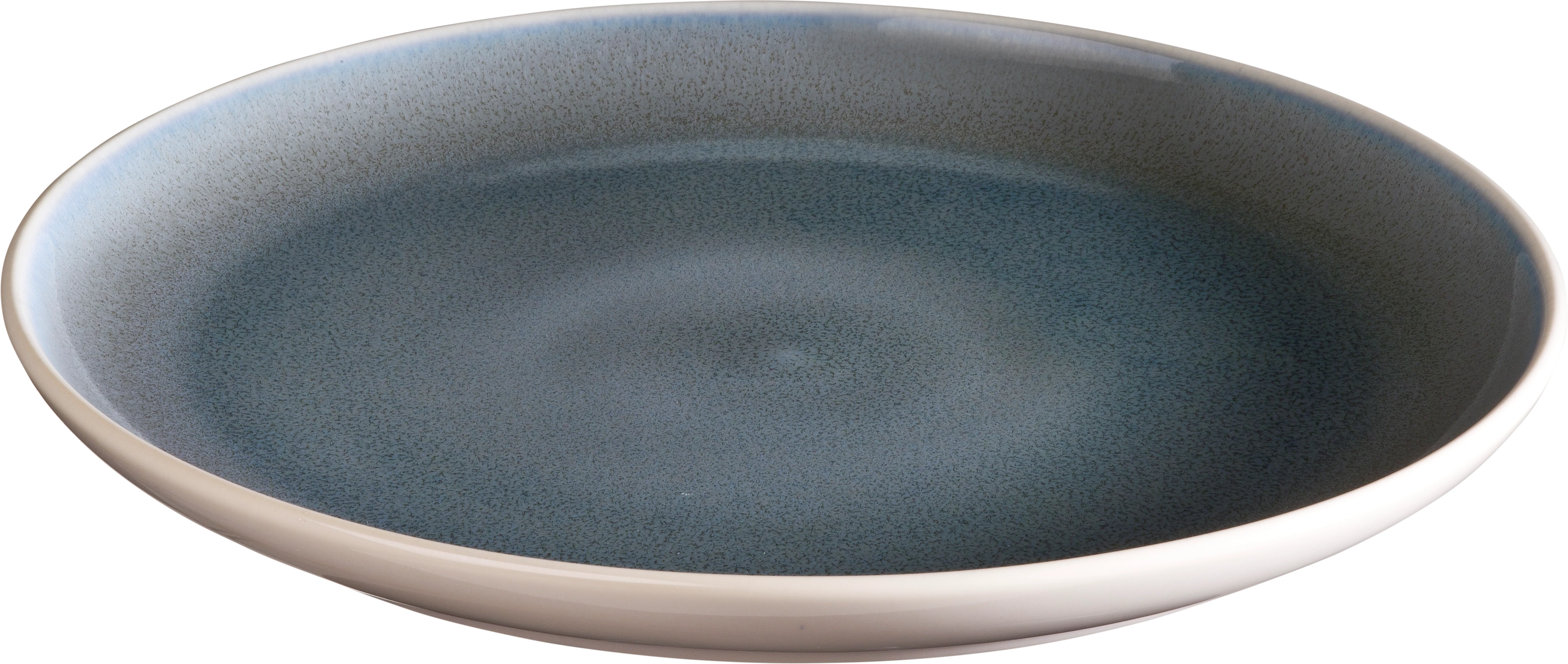 Dust Blue flad tallerken uden fane, blå, ø27 cm