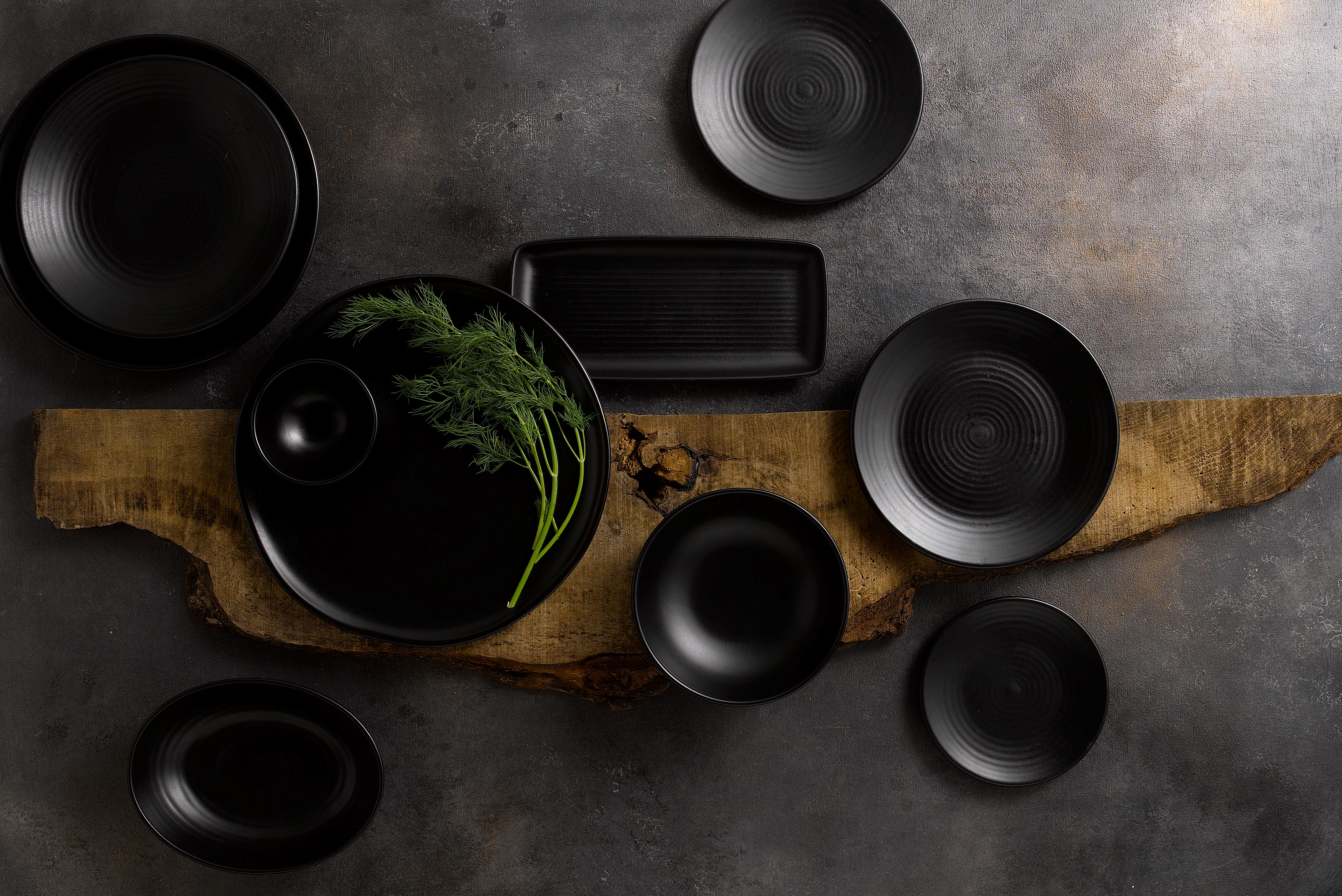 Dudson Evo Jet flad tallerken, sort, ø27,3 cm