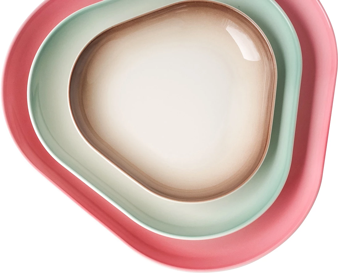 APS Loops tallerken, blå/brun, ø27 cm