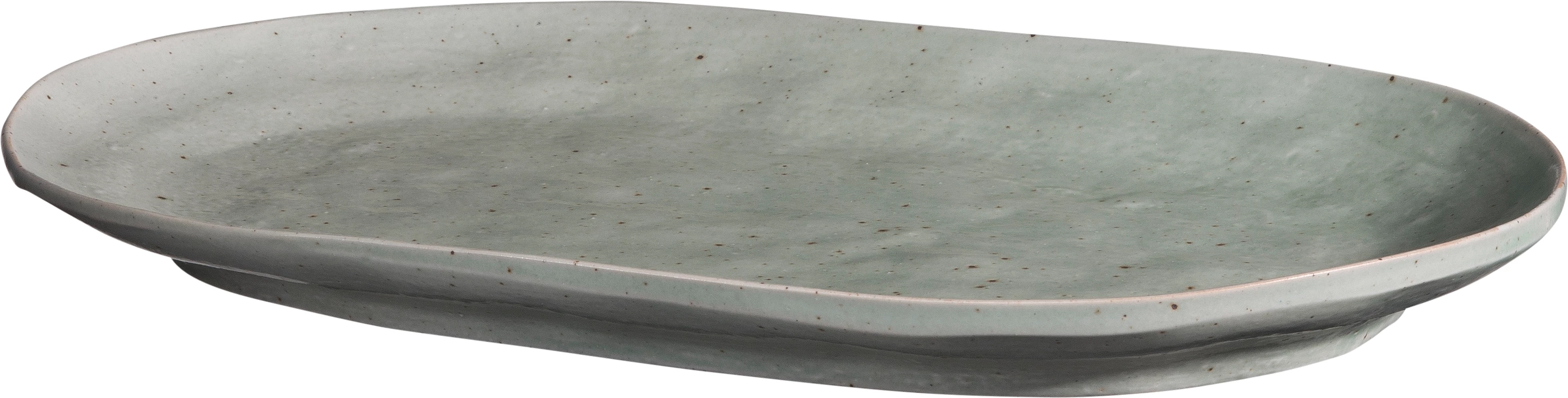 Leafs tallerken, oval, grøn, 29,5 x 18 cm