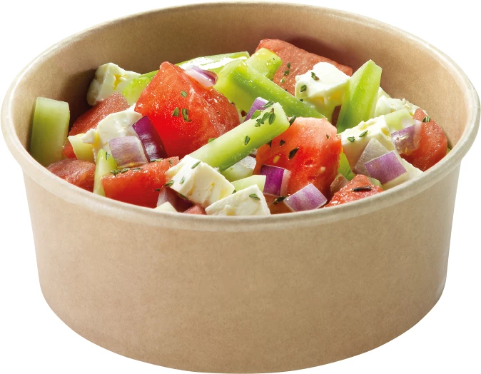Salatskål u. låg, 68 cl, ø15 × H6 cm (50 stk.)