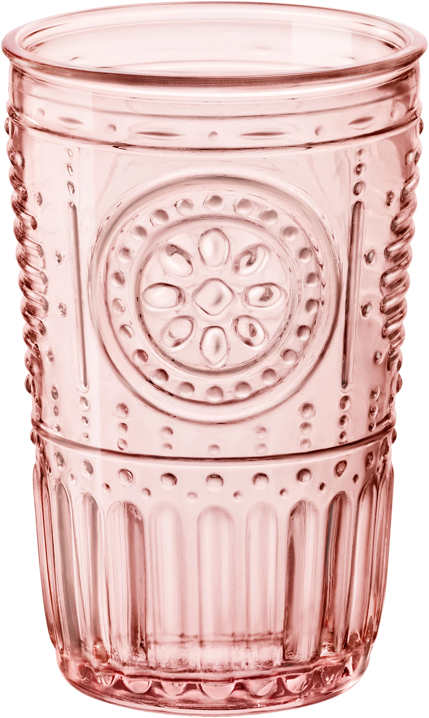 Bormioli Romantic drikkeglas, lyserød, 34 cl, H12,2 cm