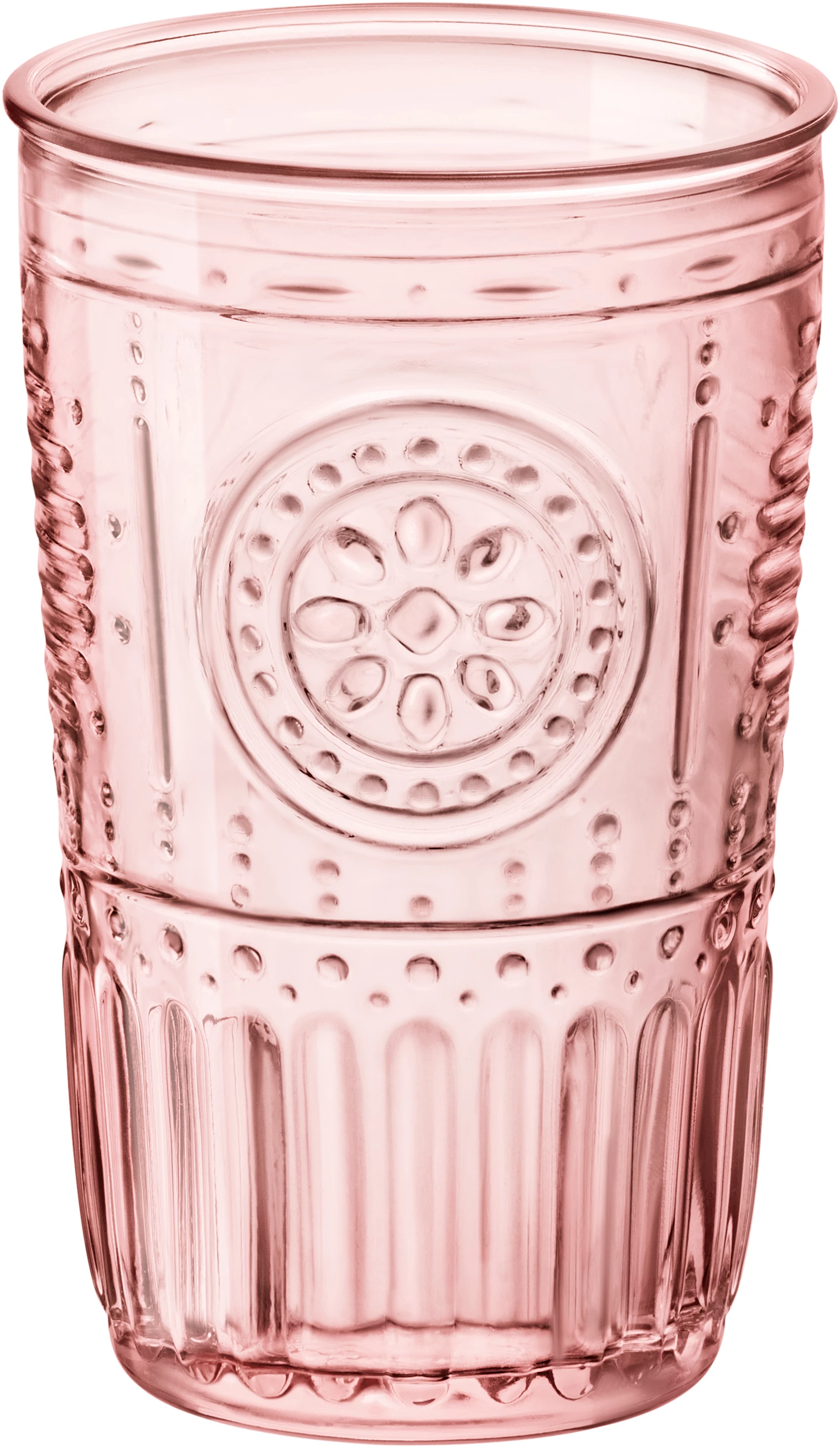 Bormioli Romantic drikkeglas, lyserød, 47,5 cl, H13,8 cm